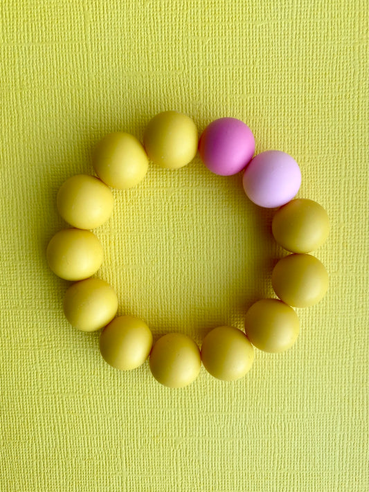 Armband Gult Rosa Ljusrosa