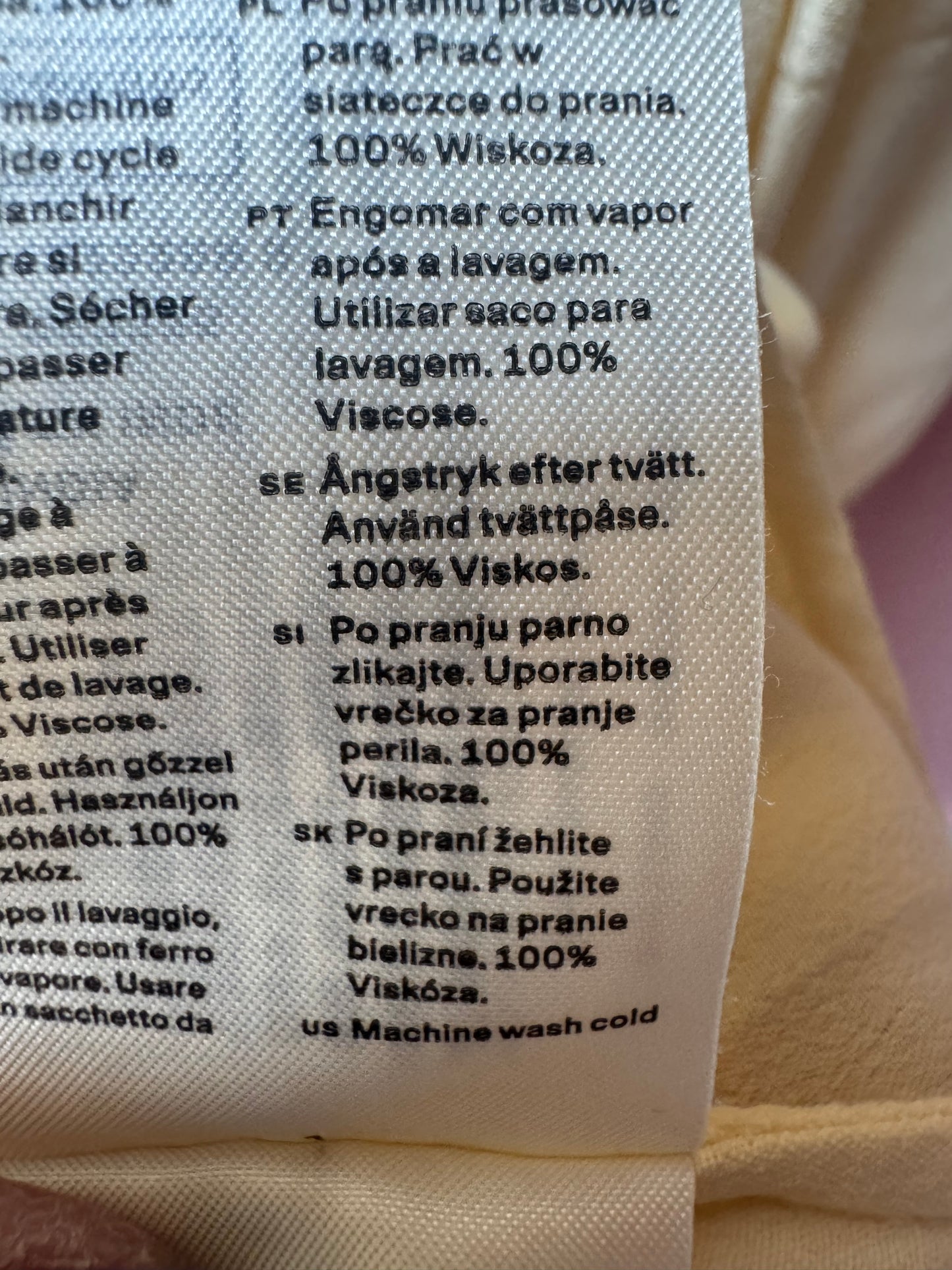 Arket smörgul klänning stl. 38/40