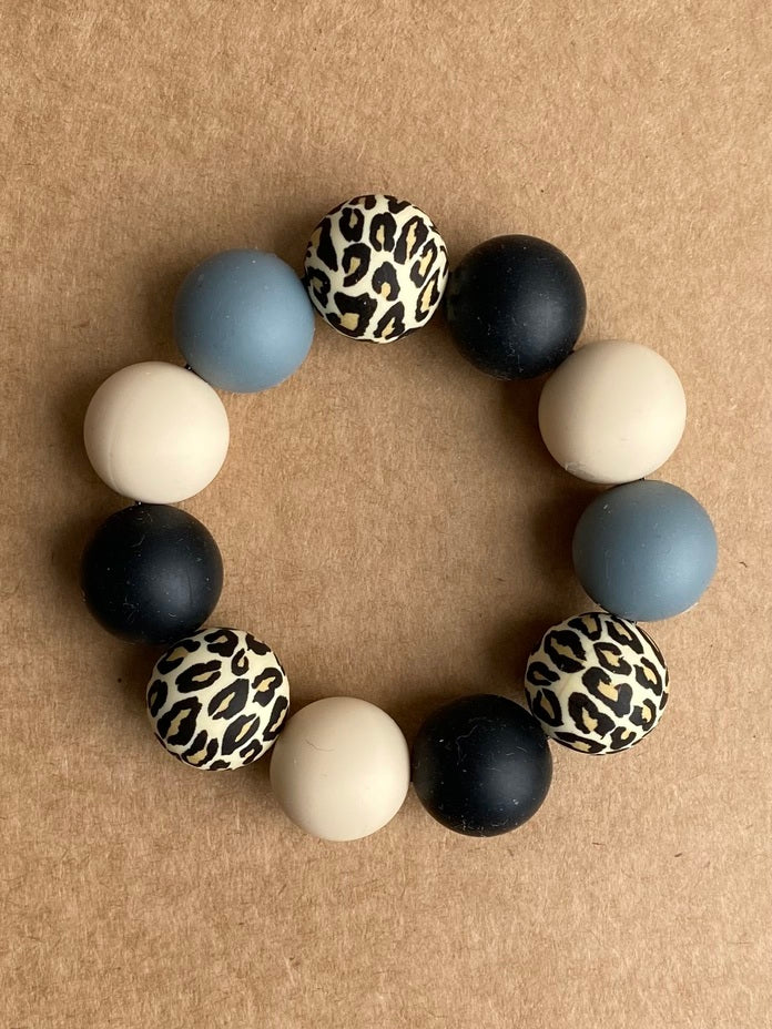 Armband MAXI Vinter Tango Svart Mörkgrå Leo Beige