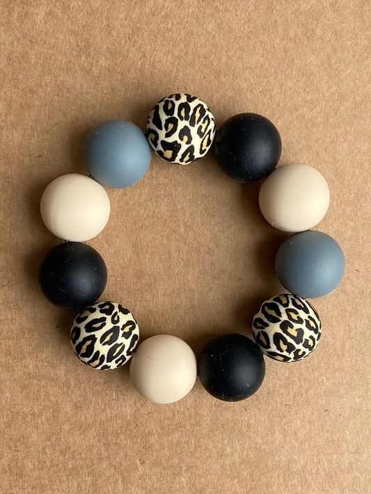 Armband MAXI Vinter Tango Svart Mörkgrå Leo Beige