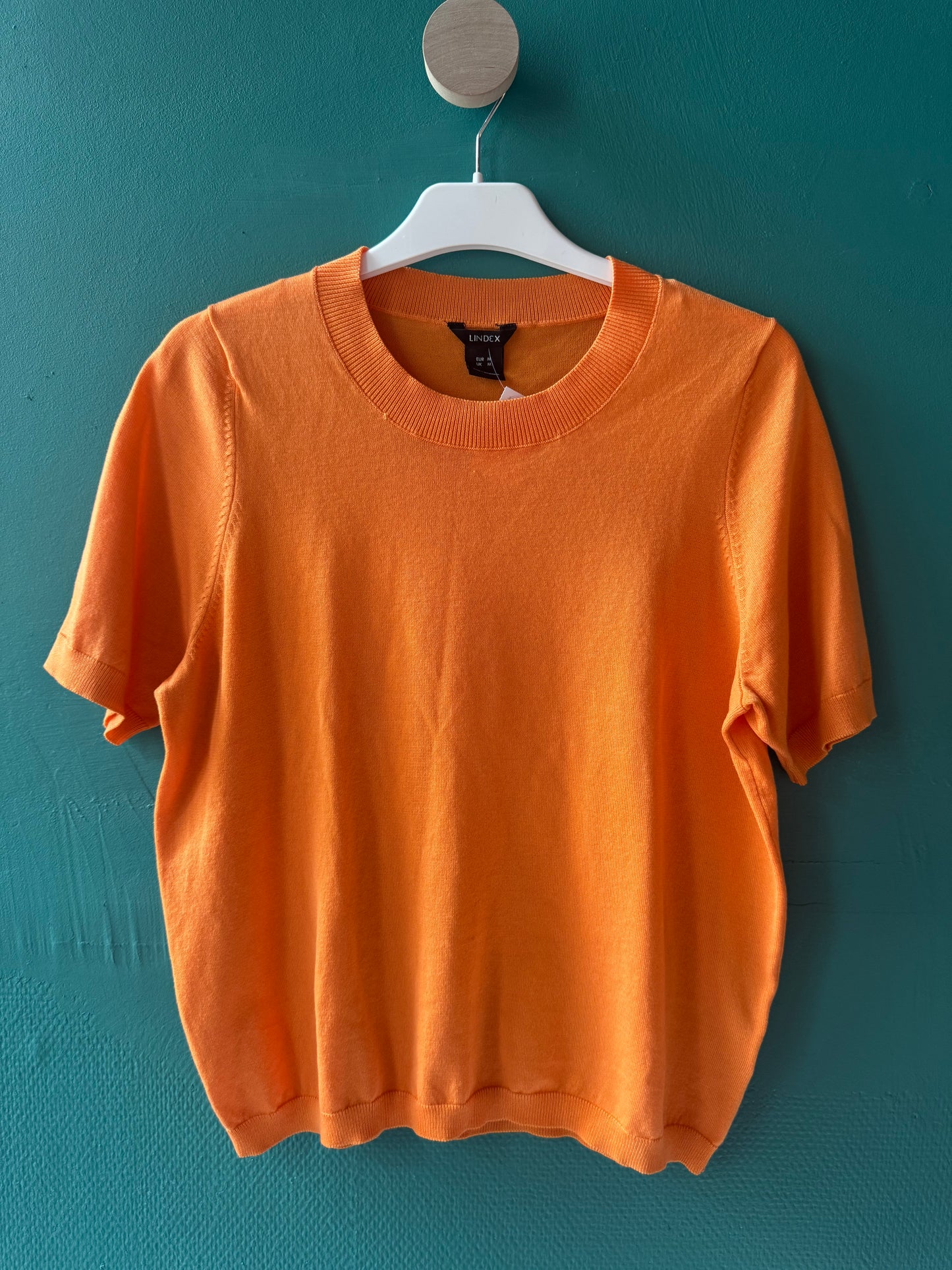 Lindex orange finstickad tröja