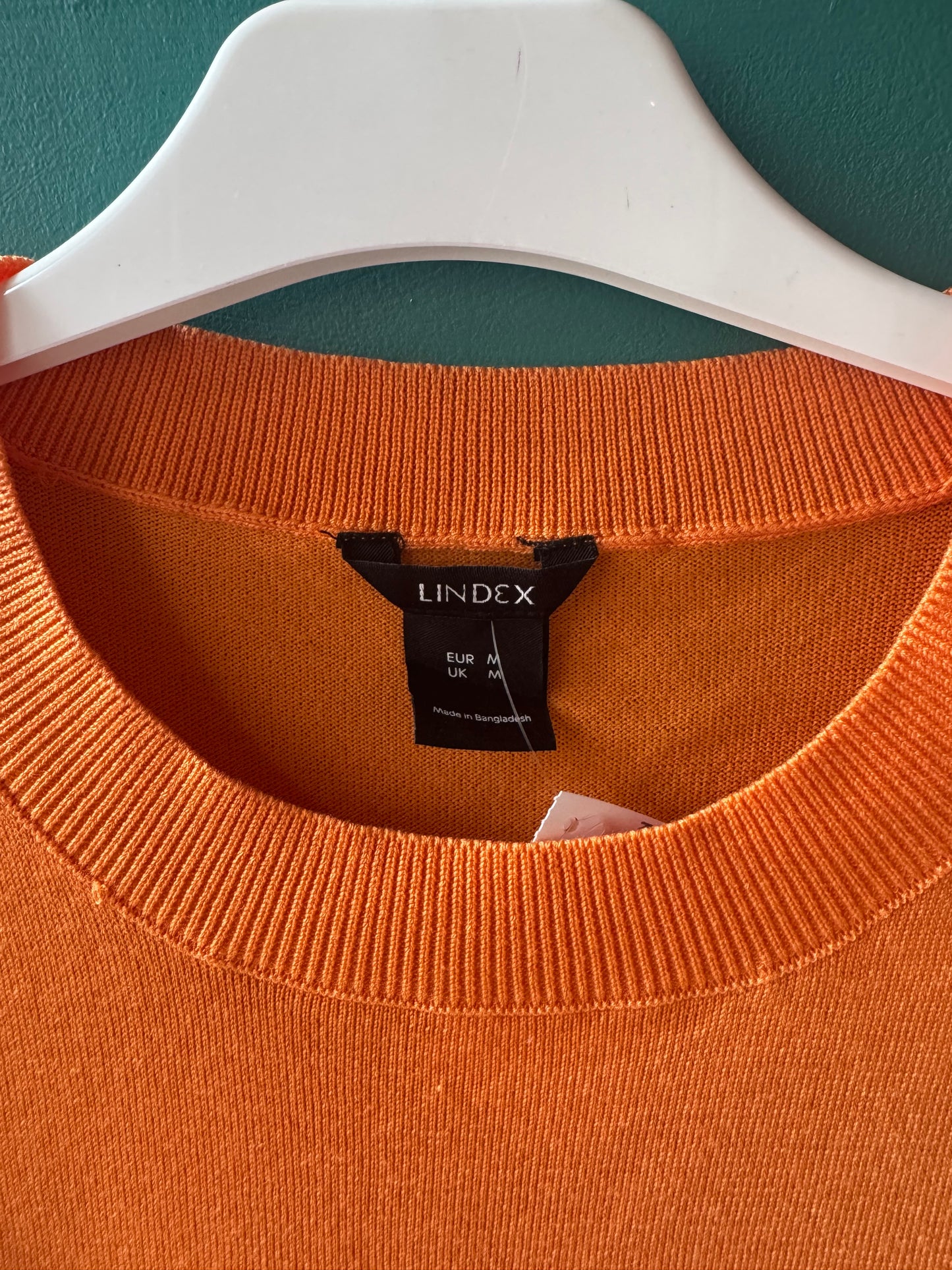 Lindex orange finstickad tröja