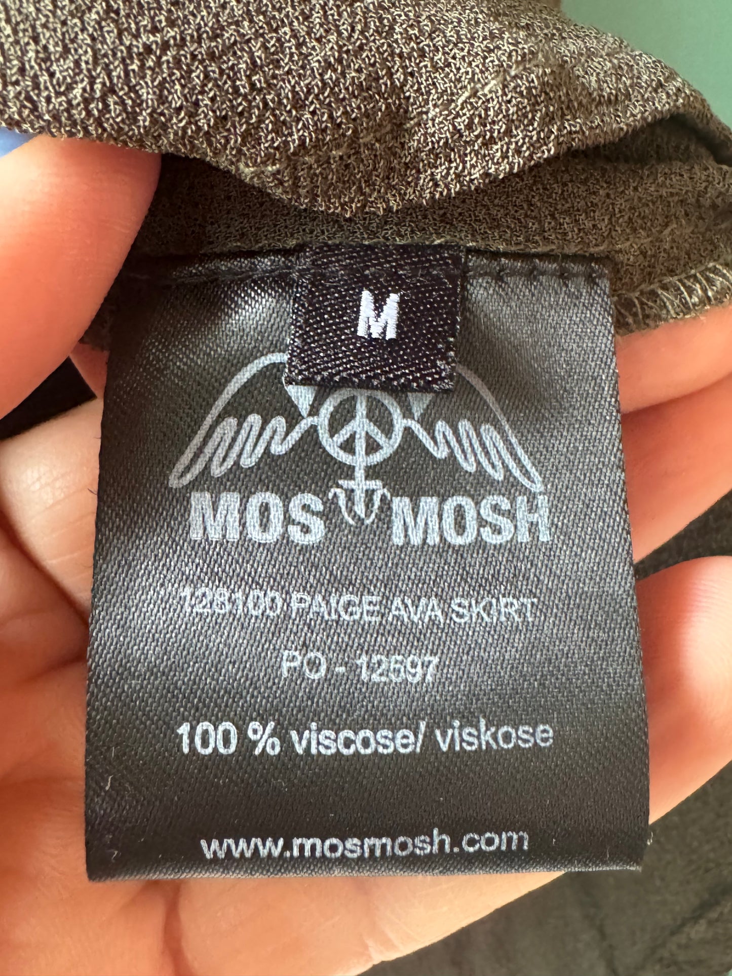 Mos Mosh grönmönstrad volangkjol