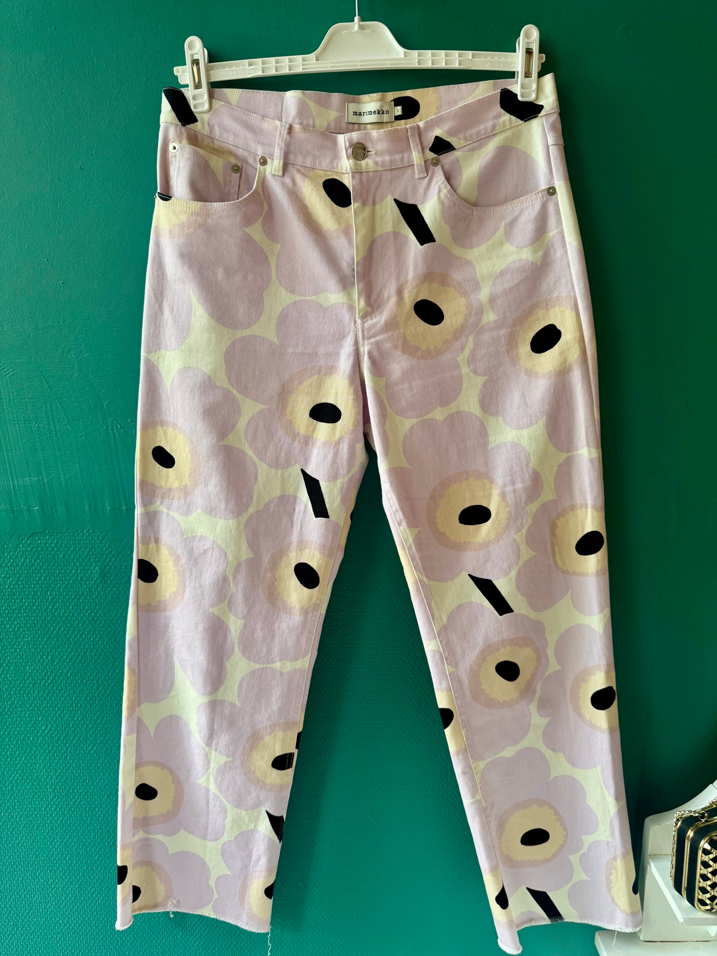 Marimekko Unikko ljusrosalila byxor stl. 42