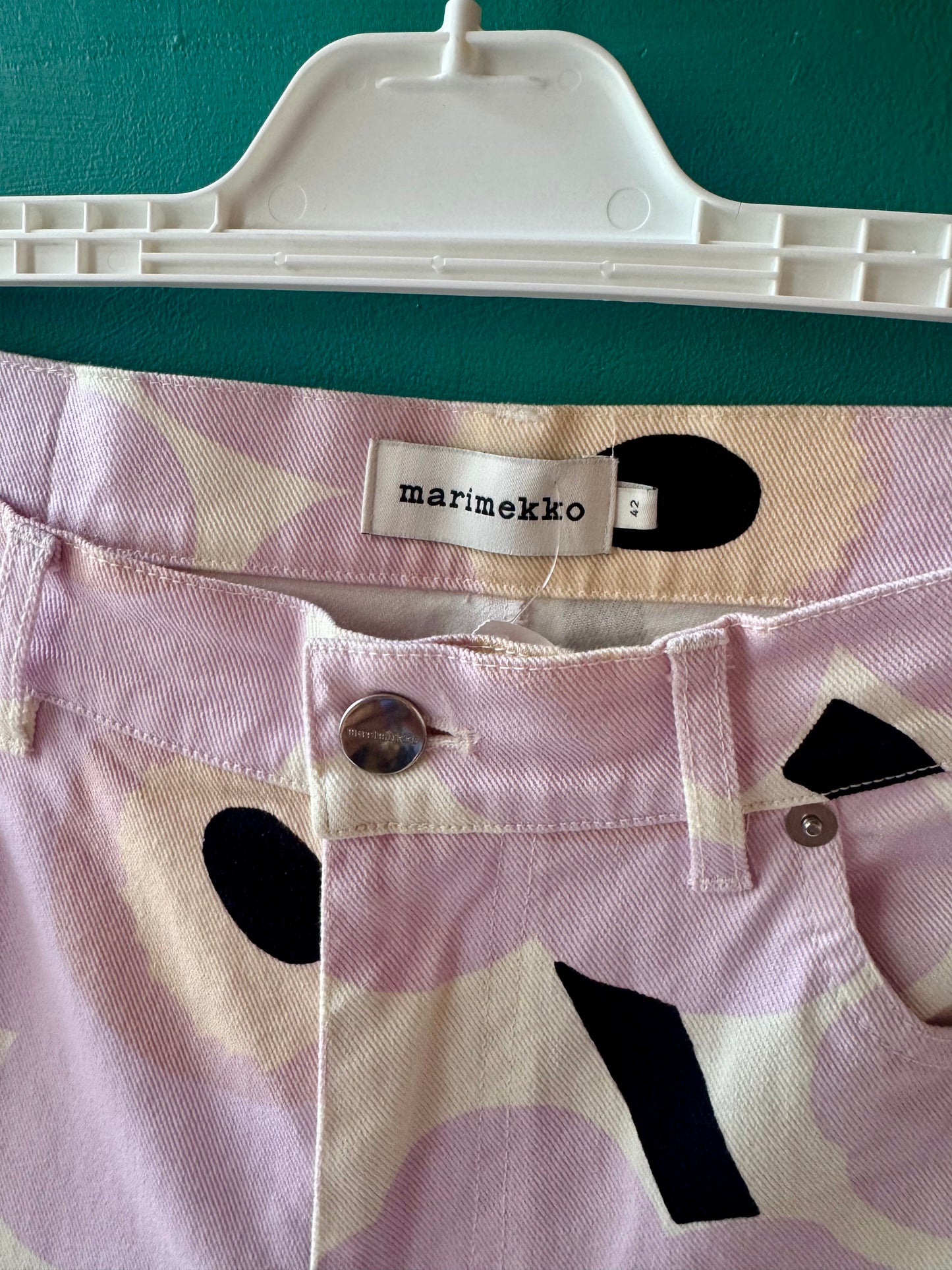 Marimekko Unikko ljusrosalila byxor stl. 42