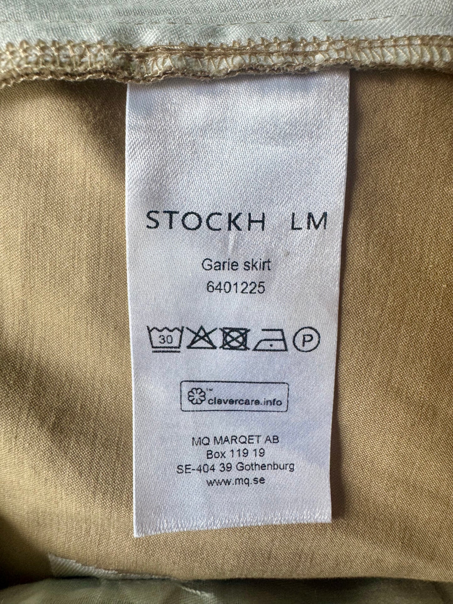 Stockholm Garie kjol ljusbrunbeige stl. 38