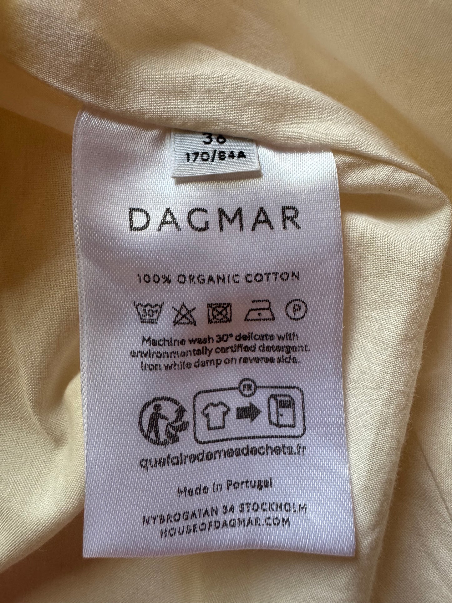 Dagmar långklänning cremevit stl. 36