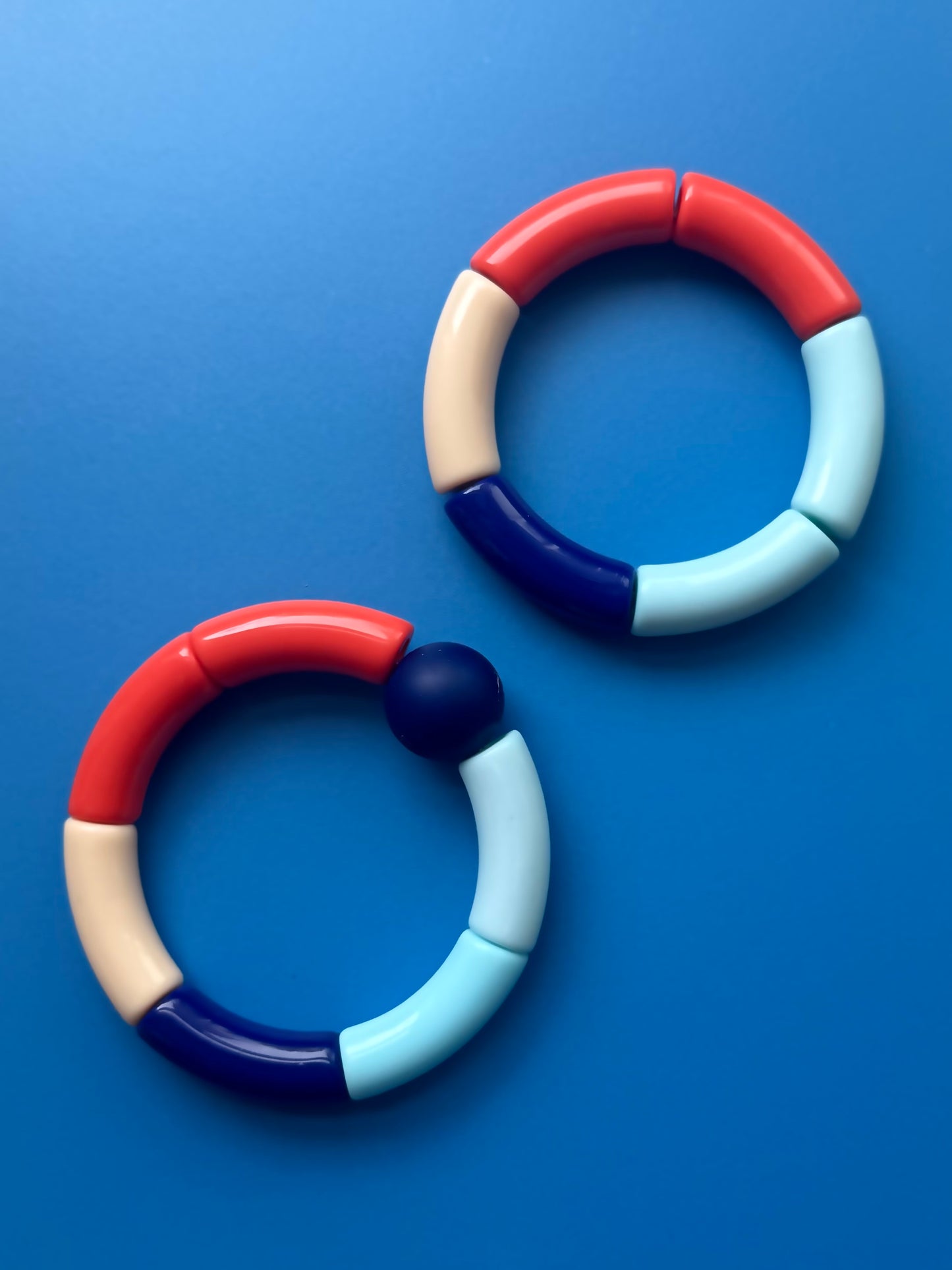 Armring Blå Orangeröd