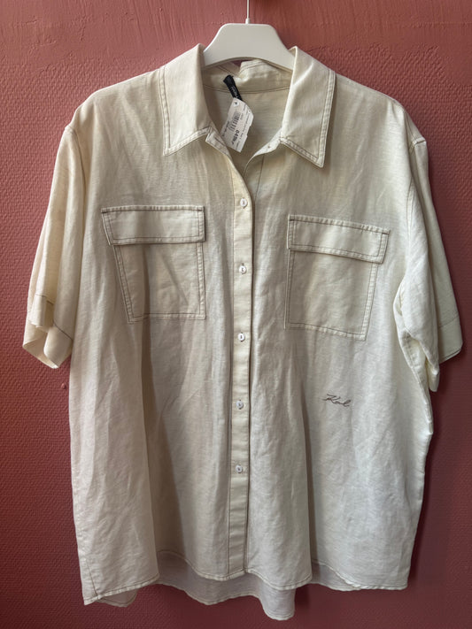 Karl Lagerfeld beige skjorta stl. XL