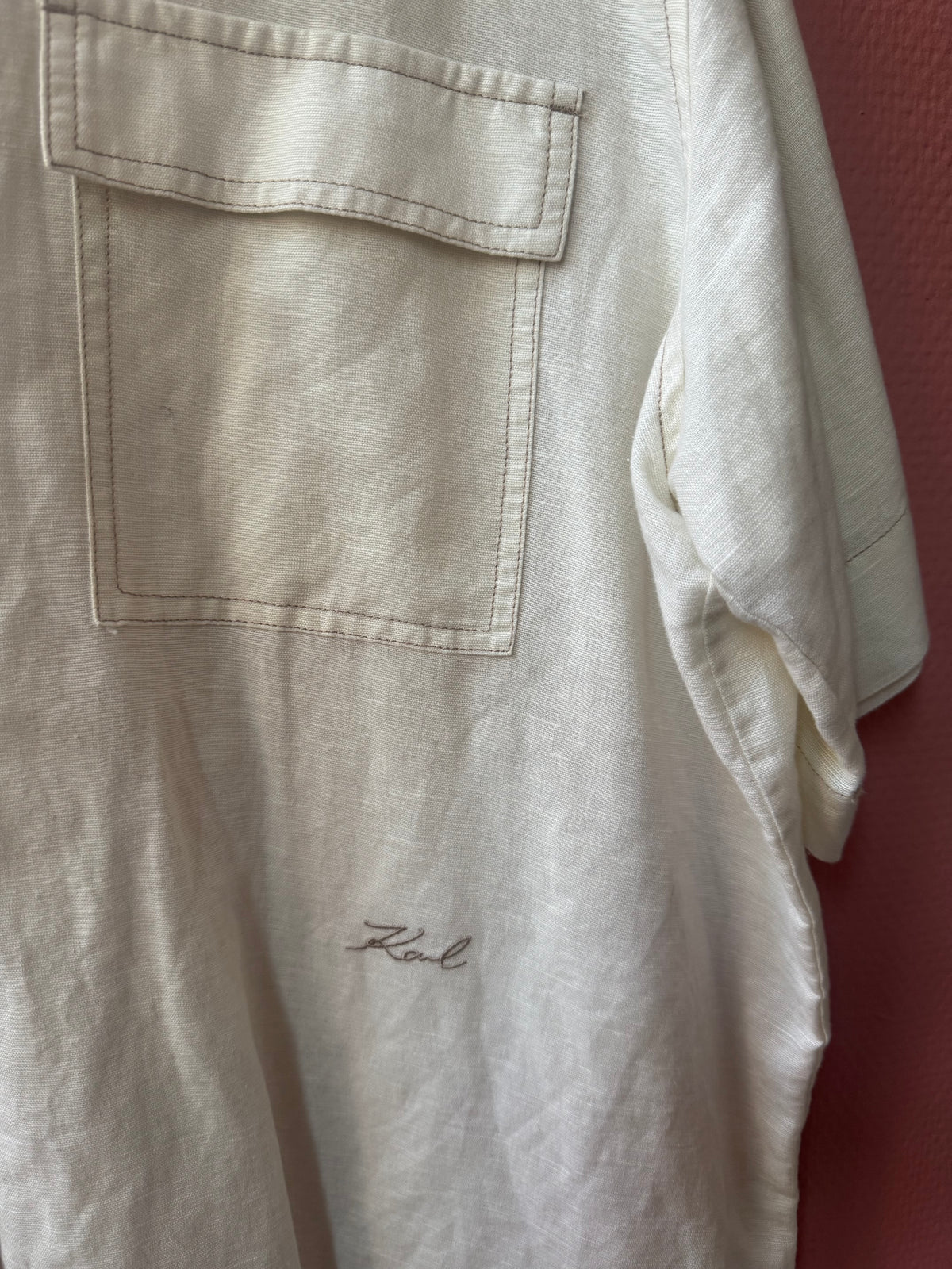 Karl Lagerfeld beige skjorta stl. XL